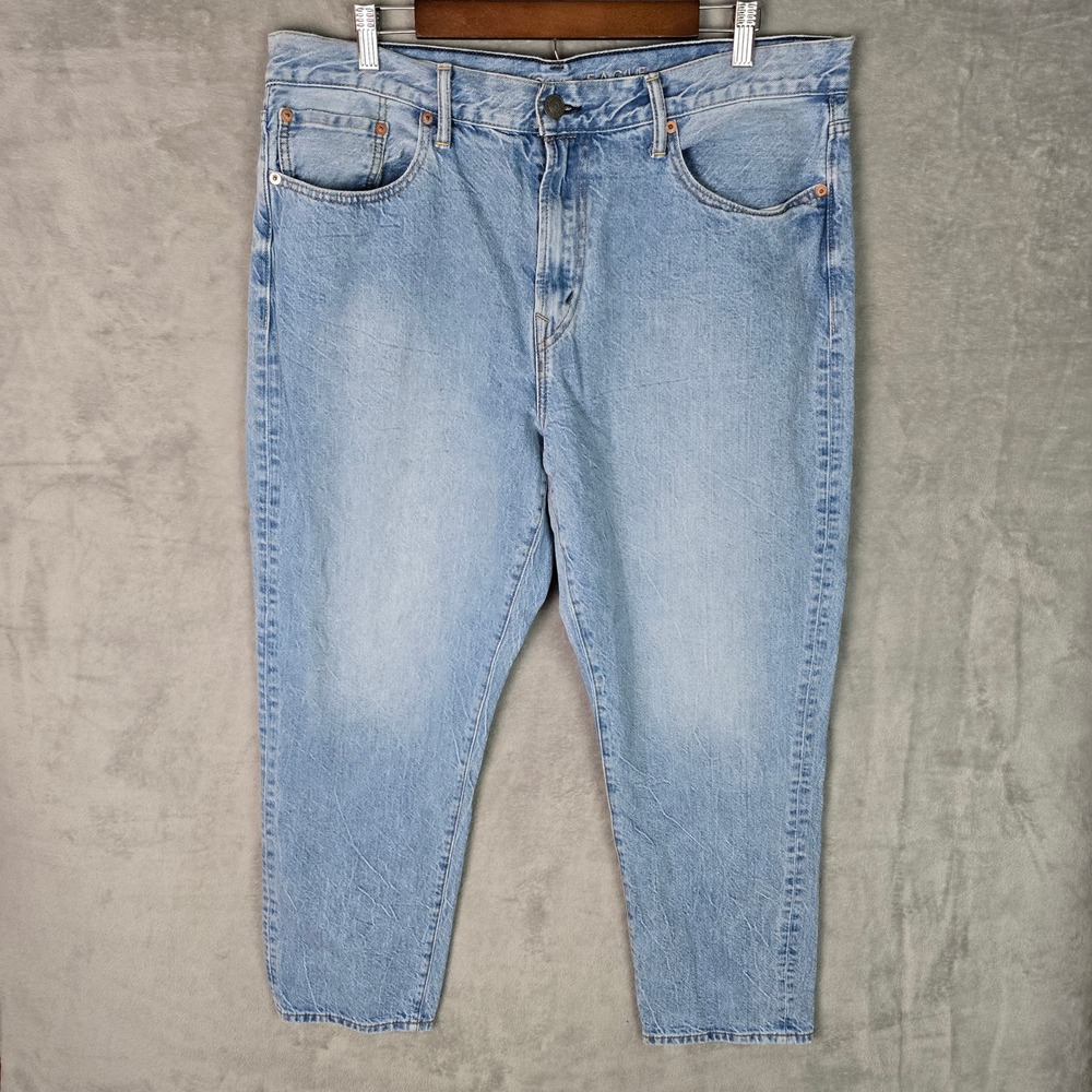 American Eagle 90s Baggy Jean Mens 36x30 Light Wash Blue Denim Relaxed Fit
